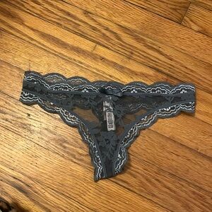 NWT Victoria Secret Sparkly Grey Thong